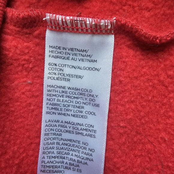 Tommy Hilfiger Sport Women’s Cropped High Neck Sweatshirt Red, Size Large - Picture 3 of 6